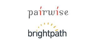 Logos of Pairwise and Brightpath companies on a white background.
